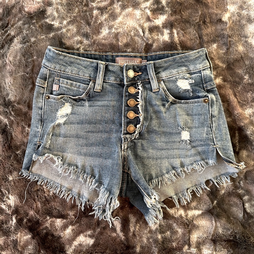 Ripped Jean Shorts by Just USA